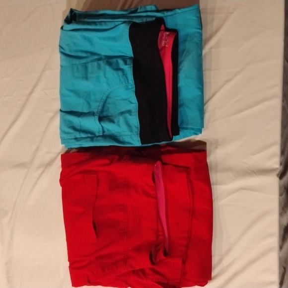 Beyond Scrubs Other - Women's Beyond Scrubs Red And Blue Scrub Bottoms